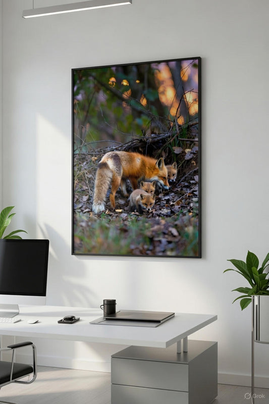 First Introductions – Red Fox Family Limited Edition Canvas Print (Edition of 25)