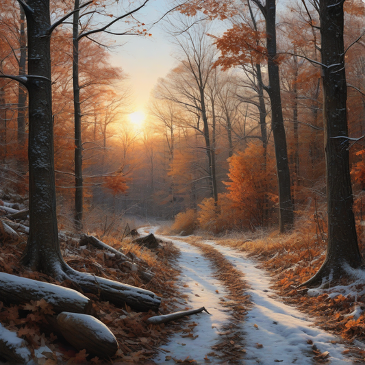 Whitetail Buck 'Autumn Scene' Digital Taxidermy Canvas | 20x24 to 40x60 Canvas | Free Digital Download Included