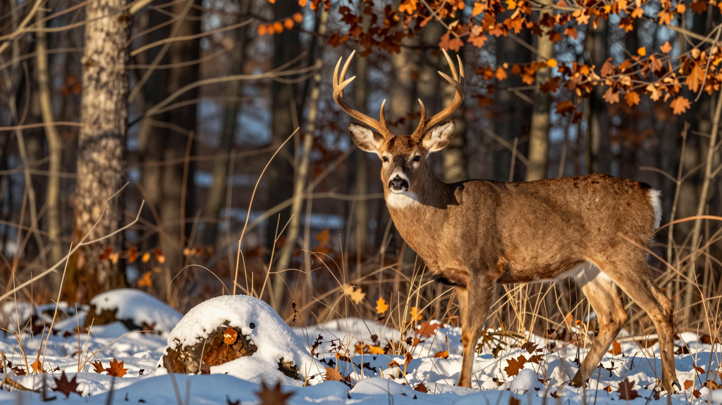 Snow Don't Stay - Whitetail Buck - Limited Edition Canvas Print